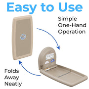 Koala Kare KB301-00 Beige Vertical Baby Changing Station, Surface-Mounted