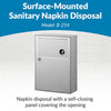 Bobrick B-254 Commercial Restroom Sanitary Napkin/Tampon Disposal, Surface-Mounted, Stainless Steel