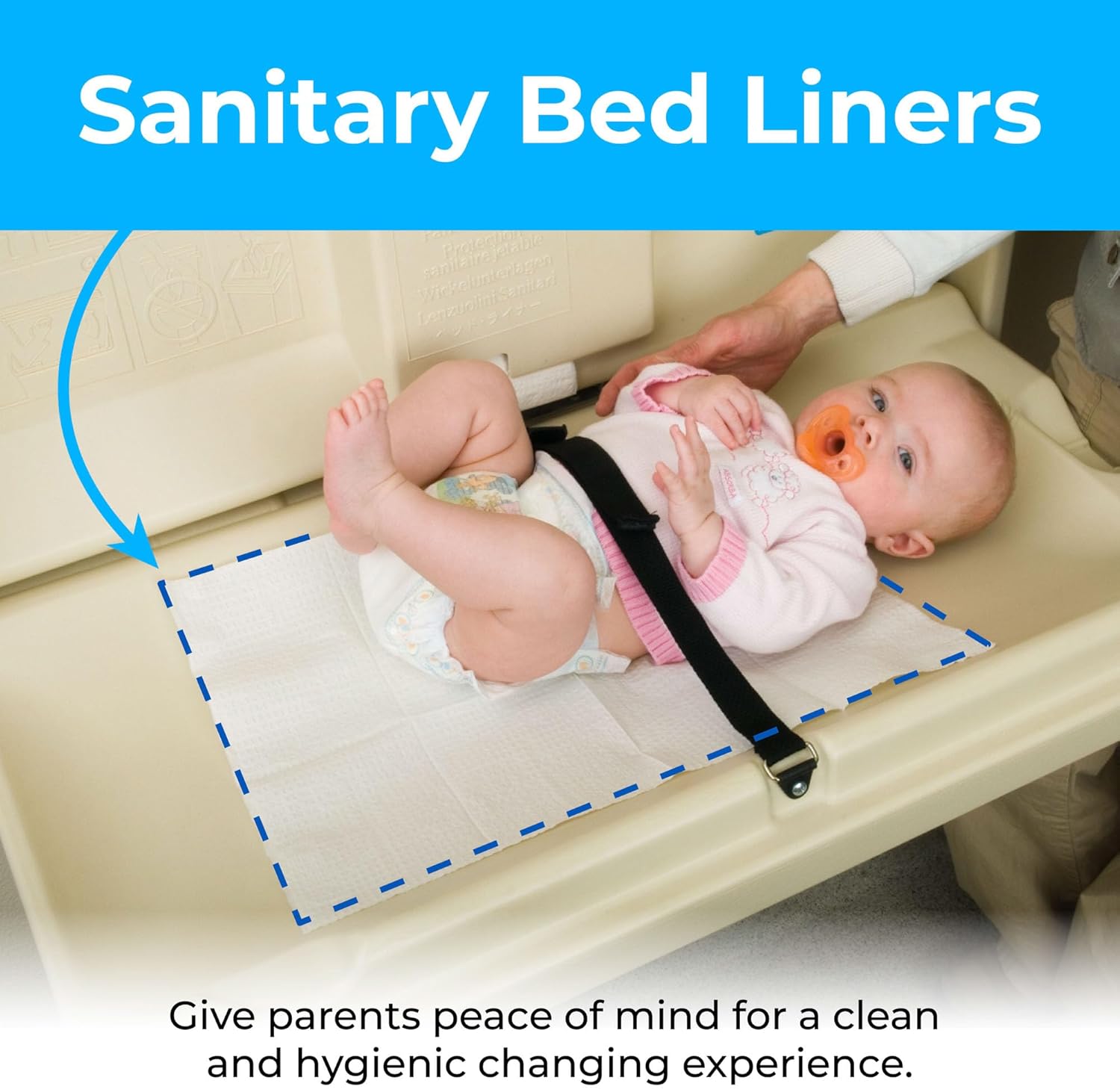 Koala Kare KB150-99 Baby Changing Station Sanitary Bed Liners, 500/Case