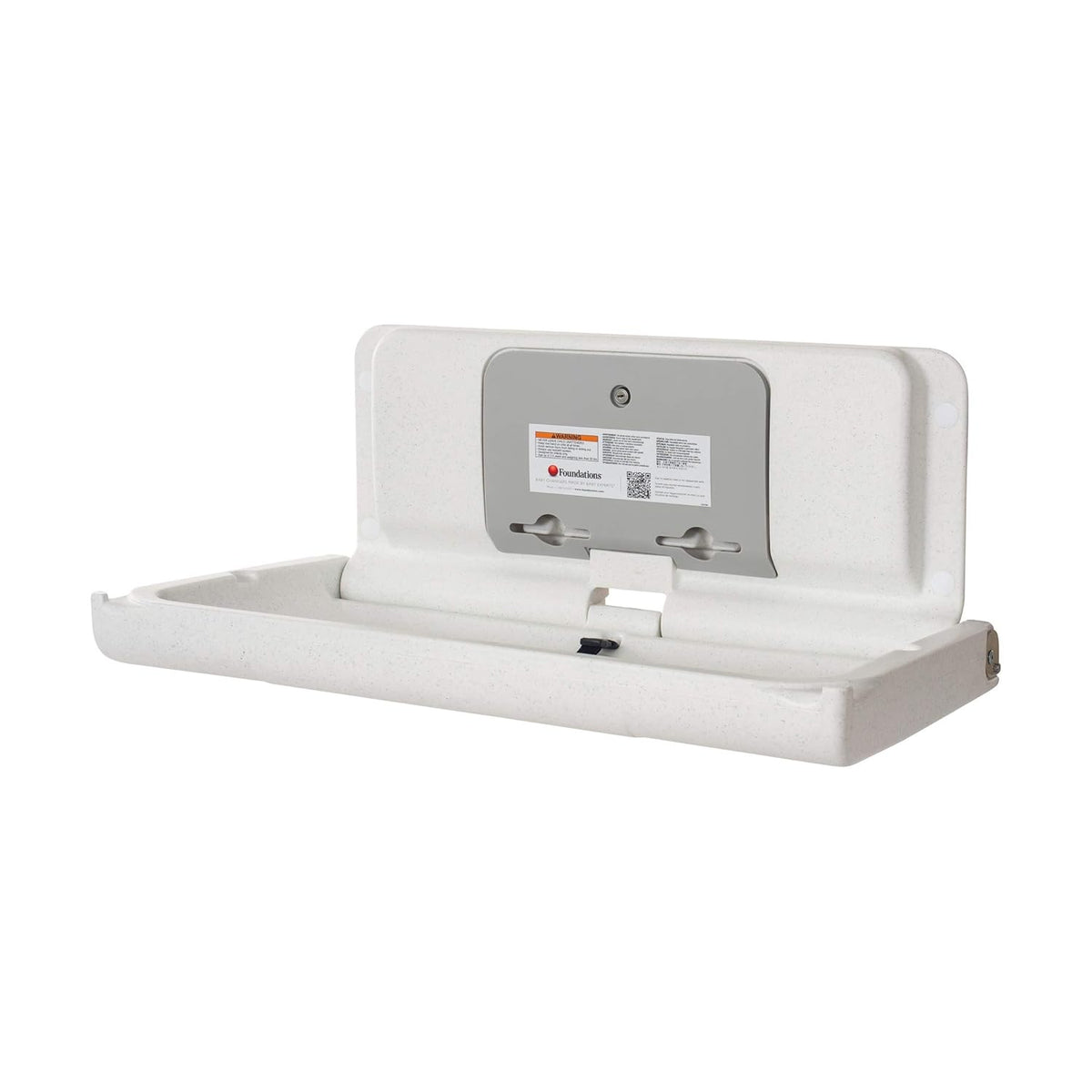 Foundations 200-EH-04 Ultra Horizontal Baby Changing Station (EZ Mount Backer Plate Included), Black / Metallic