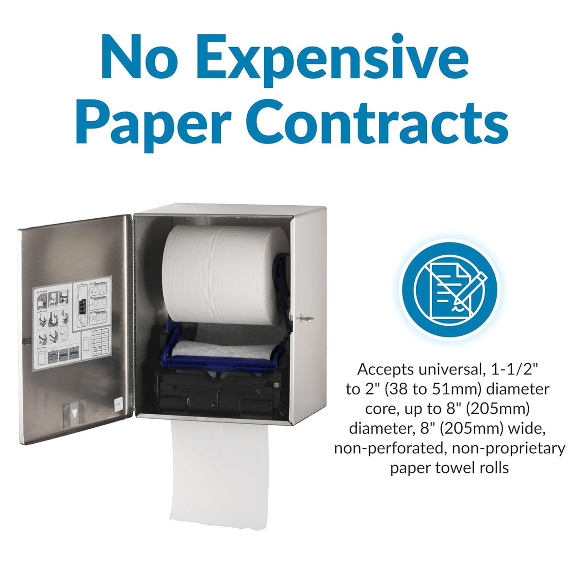 Bobrick B-2974 Automatic Commercial Paper Towel Dispenser, Surface-Mounted, Stainless Steel