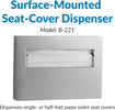 Bobrick B-221 Commercial Toilet Seat Cover Dispenser, Surface-Mounted, Stainless Steel