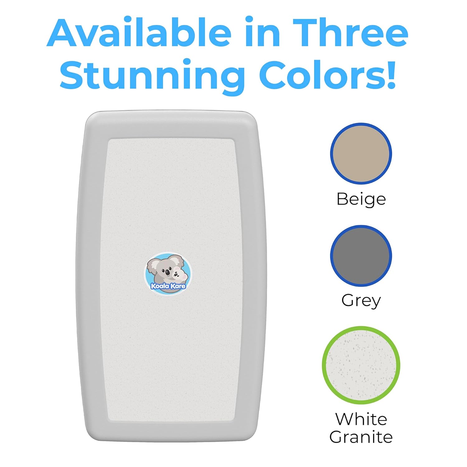 Koala Kare KB301-05 White Granite Vertical Baby Changing Station, Surface-Mounted