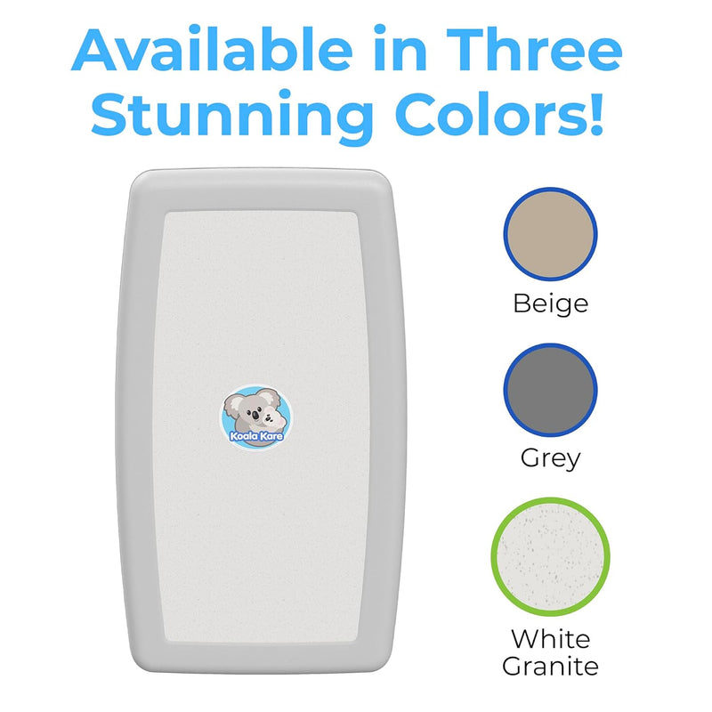 Koala Kare KB301-05 White Granite Vertical Baby Changing Station, Surface-Mounted