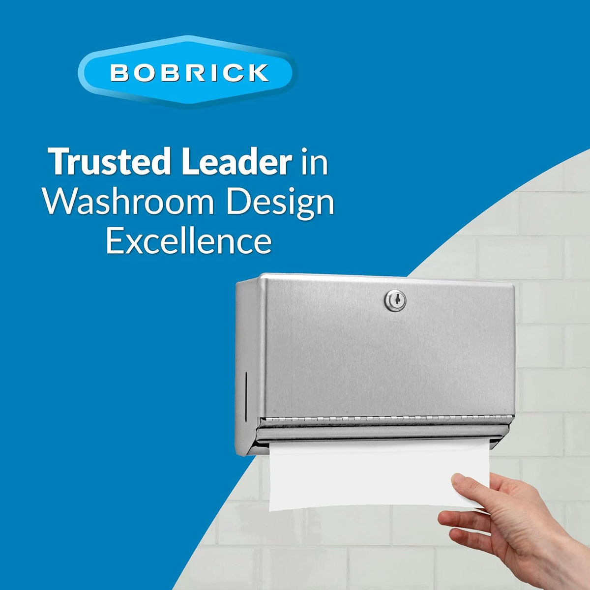 Bobrick B-26212 Commercial Paper Towel Dispenser, Surface-Mounted, Stainless Steel