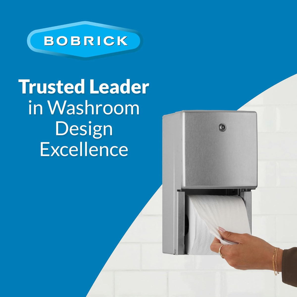 Bobrick B-4288 Commercial Toilet Paper Dispenser, Surface-Mounted, Stainless Steel w/ Satin Finish