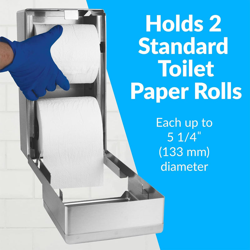 Bobrick B-2888 Commercial Toilet Paper Dispenser, Surface-Mounted, Stainless Steel w/ Satin Finish