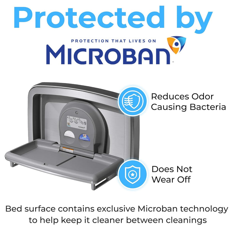 Koala Kare KB310-SSWM Horizontal Stainless Steel Surface-Mounted Baby Changing Station