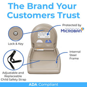 Koala Kare KB301-00 Beige Vertical Baby Changing Station, Surface-Mounted