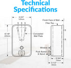 Bobrick B-2111 Commercial Liquid Soap Dispenser, Surface-Mounted, Manual-Push, Stainless Steel - 40 Oz
