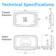 Koala Kare KB310-SSRE Horizontal Stainless Steel Recessed-Mounted Baby Changing Station