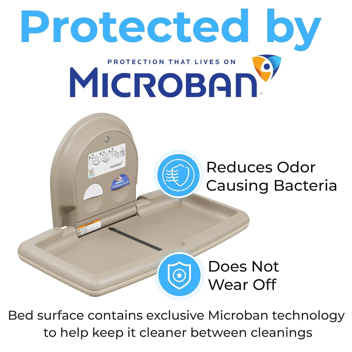 Koala Kare KB300-00 Horizontal Baby Changing Station, Surface-Mounted, Beige (Formerly KB200-00)