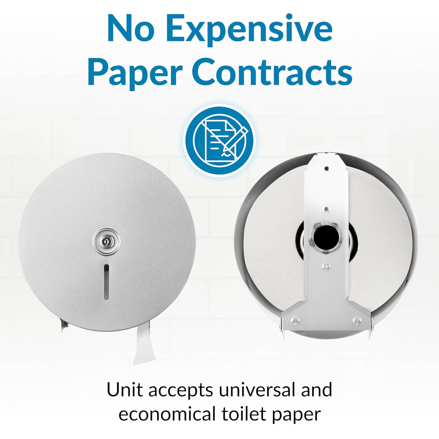 Bobrick B-2890 Commercial Toilet Paper Dispenser, Surface-Mounted, Stainless Steel w/ Satin Finish