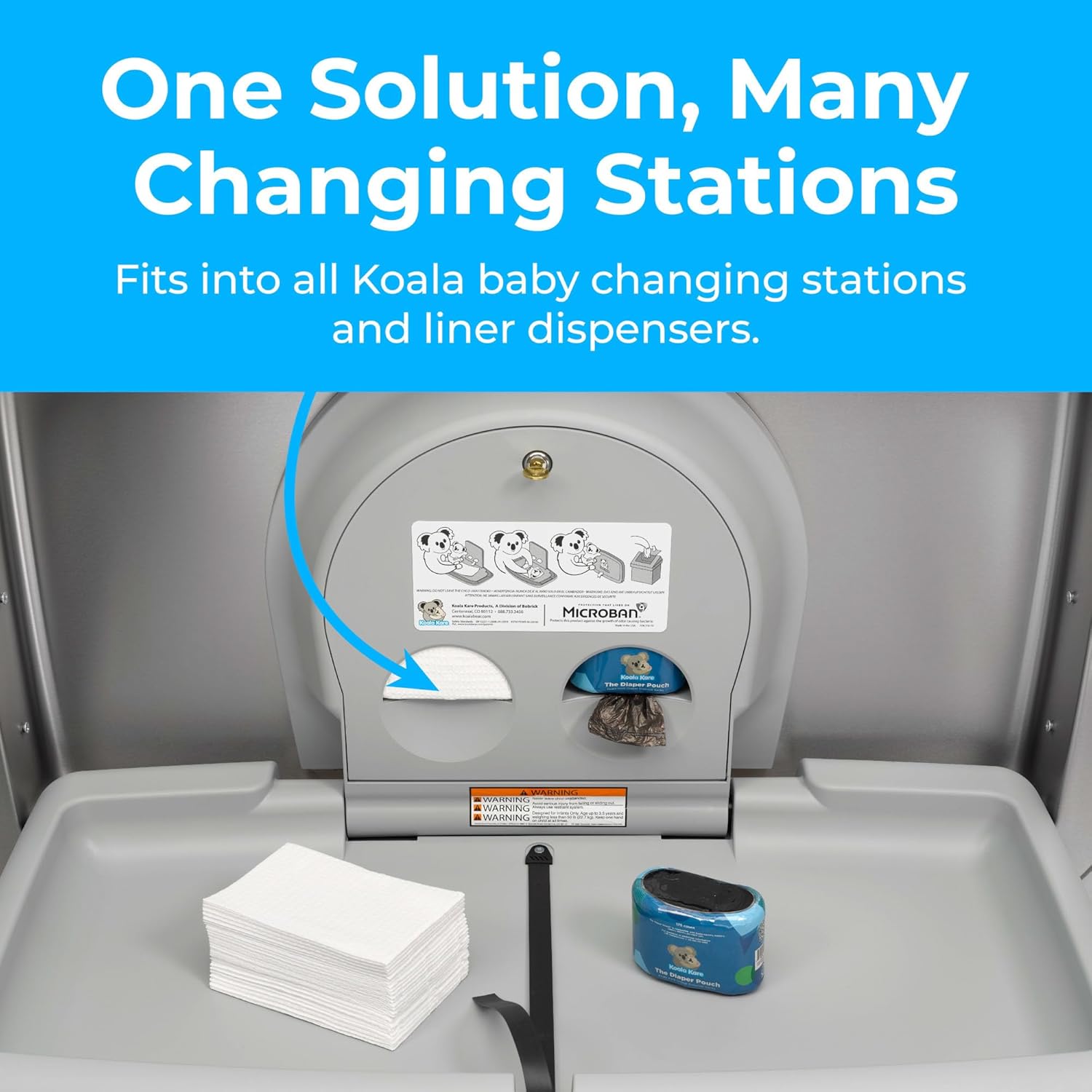 Koala Kare KB150-99 Baby Changing Station Sanitary Bed Liners, 500/Case