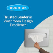 Bobrick B-221 Commercial Toilet Seat Cover Dispenser, Surface-Mounted, Stainless Steel
