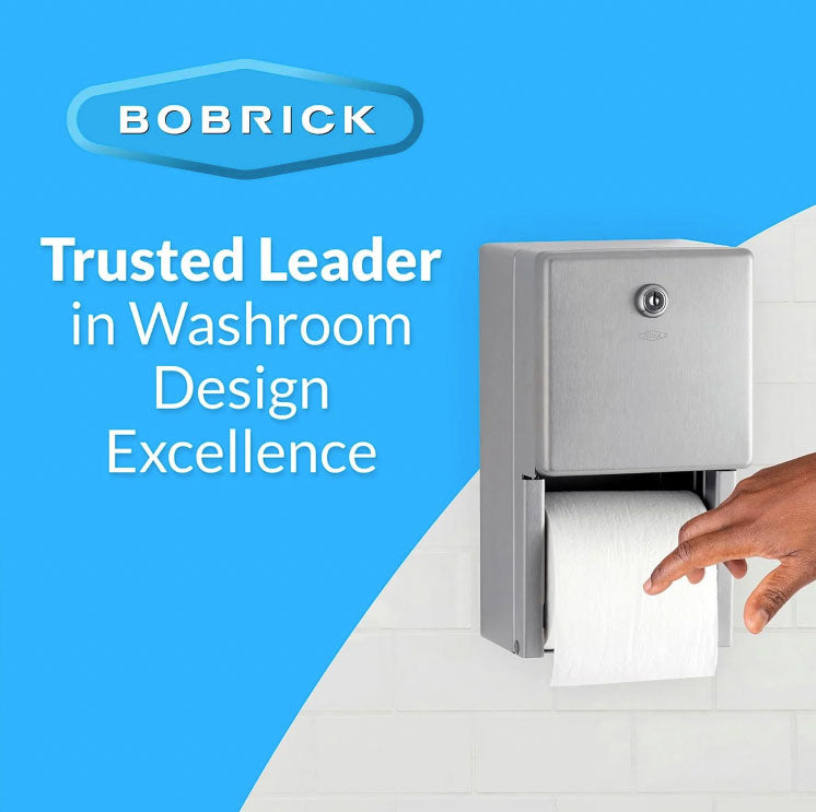 Bobrick B-2888 Commercial Toilet Paper Dispenser, Surface-Mounted, Stainless Steel w/ Satin Finish