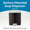 Bobrick B-40 Commercial Liquid Soap Dispenser, Surface-Mounted, Manual-Push, Plastic - 40 Oz
