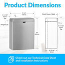 Bobrick B-270 Commercial Restroom Sanitary Napkin/Tampon Disposal, Surface-Mounted, Stainless Steel
