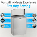 Bobrick B-270 Commercial Restroom Sanitary Napkin/Tampon Disposal, Surface-Mounted, Stainless Steel
