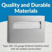 Bobrick B-221 Commercial Toilet Seat Cover Dispenser, Surface-Mounted, Stainless Steel