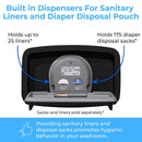 Bobrick KB310-SSRE-MBLK Horizontal Recessed SS BCS Matte Black Baby Changer