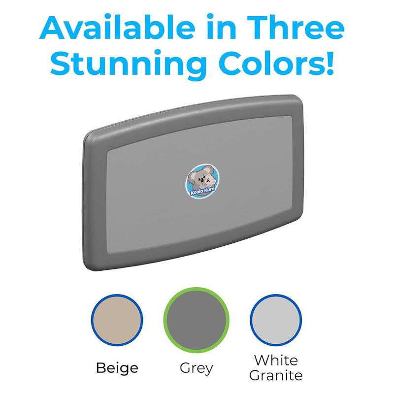 Koala Kare KB200-01 Horizontal Baby Changing Station, Wall-Mounted, Grey, Updated Part Number: KB300-01