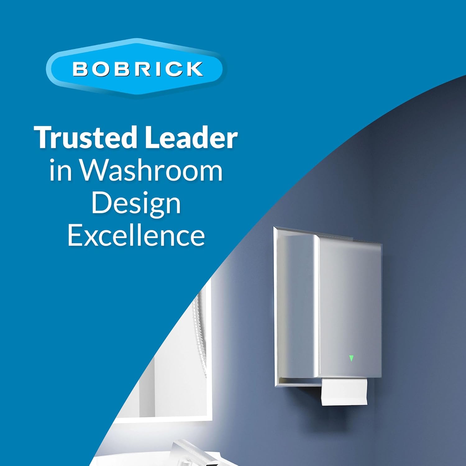 Bobrick B-29744 Automatic Commercial Paper Towel Dispenser, Semi-Recessed-Mounted, Stainless Steel