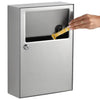 Bobrick B-254 Commercial Restroom Sanitary Napkin/Tampon Disposal, Surface-Mounted, Stainless Steel