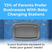 Koala Kare KB310-SSWM Horizontal Stainless Steel Surface-Mounted Baby Changing Station