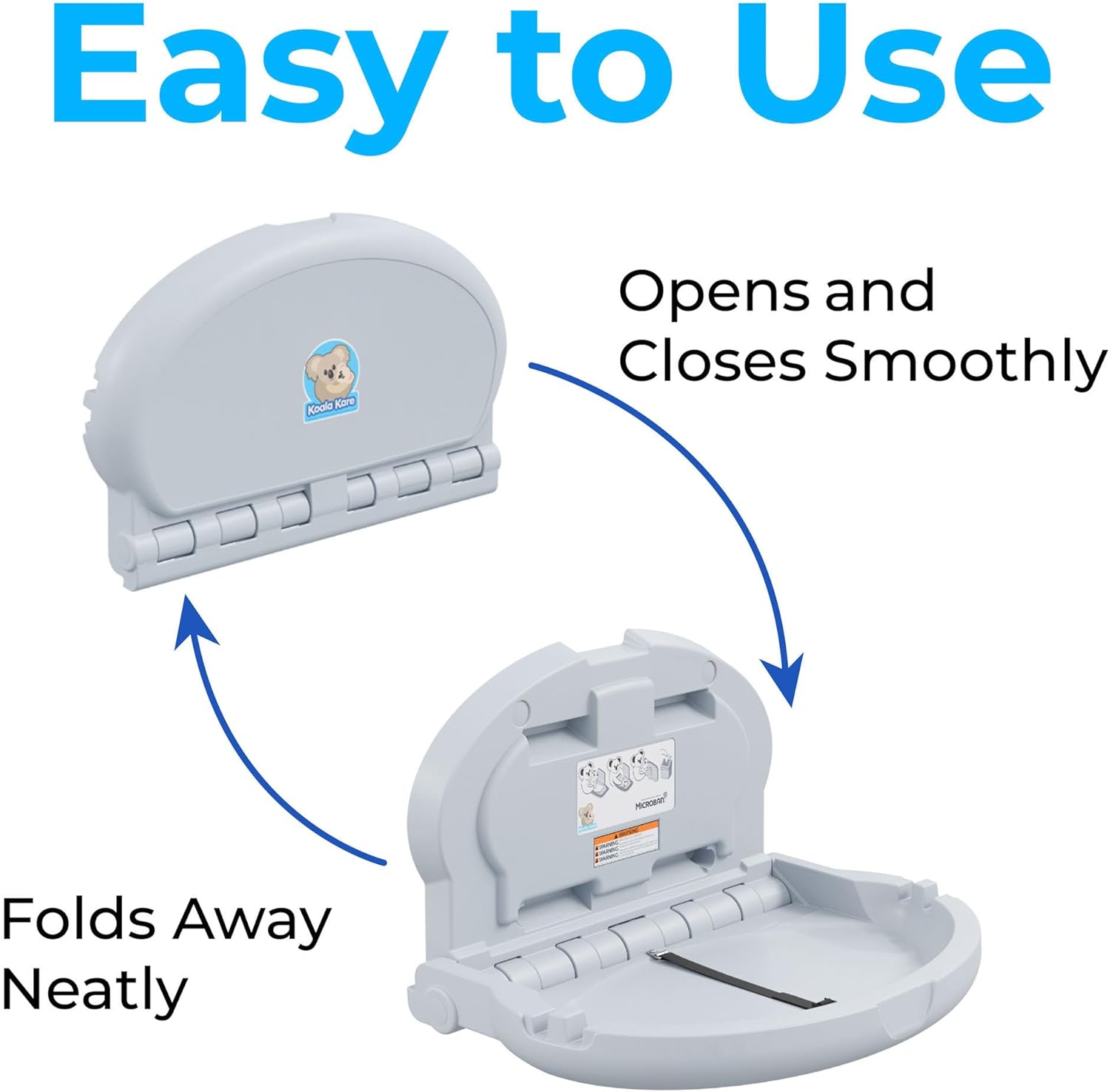 Koala Kare KB208-01 Horizontal Oval Baby Changing Station, Grey