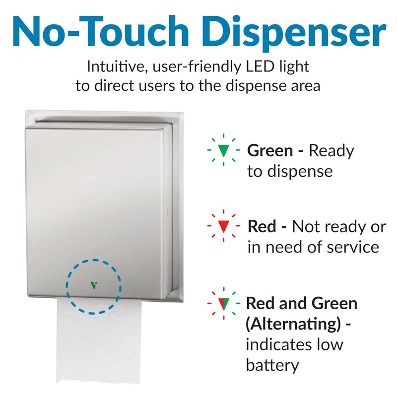 Bobrick B-29744 Automatic Commercial Paper Towel Dispenser, Semi-Recessed-Mounted, Stainless Steel