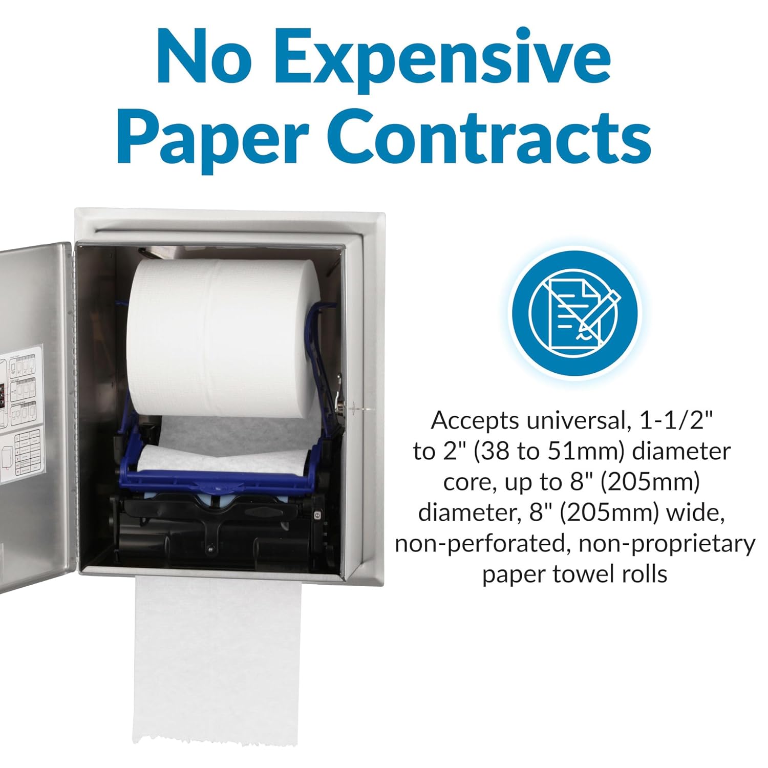 Bobrick B-29744 Automatic Commercial Paper Towel Dispenser, Semi-Recessed-Mounted, Stainless Steel