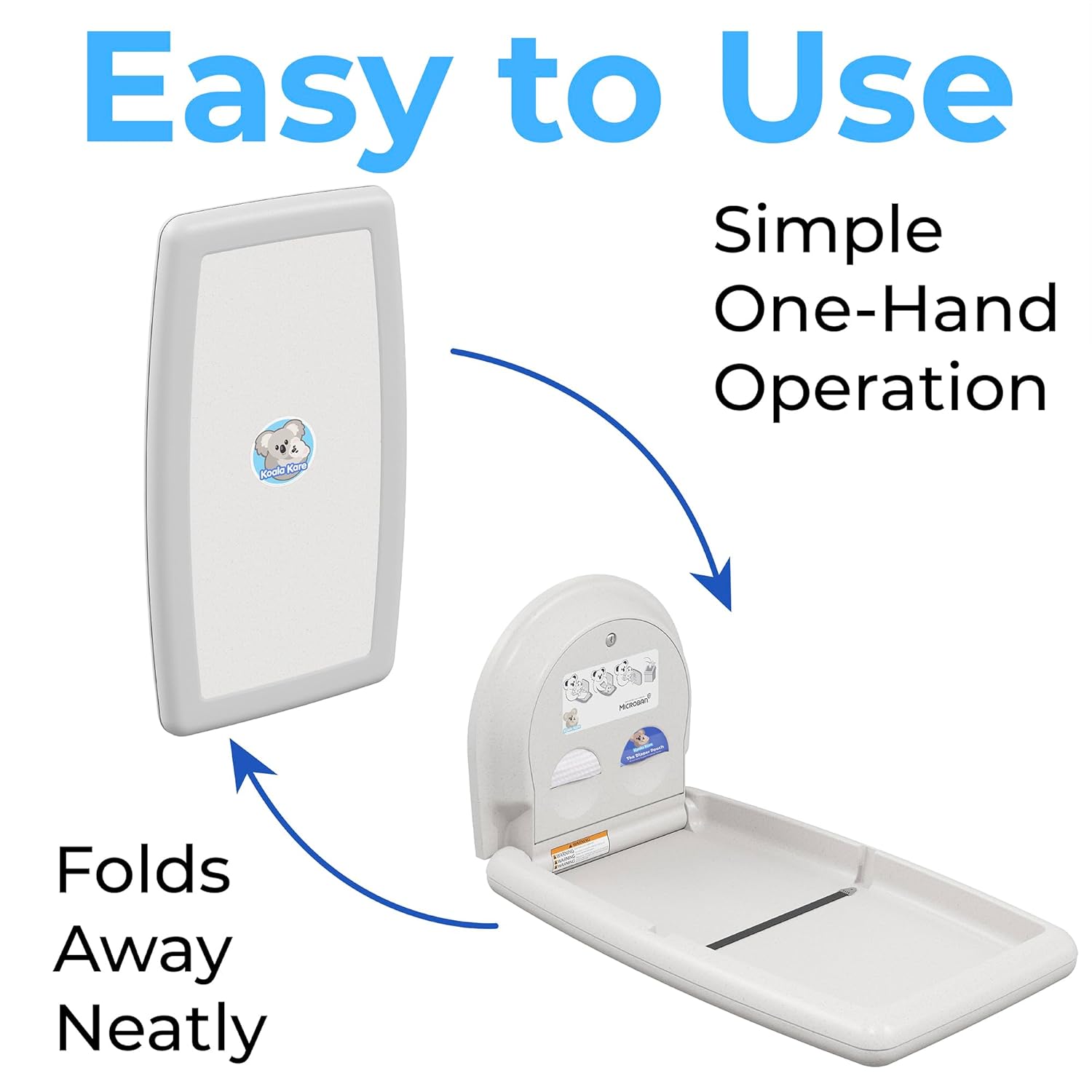 Koala Kare KB301-05 White Granite Vertical Baby Changing Station, Surface-Mounted