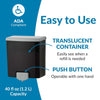 Bobrick B-40 Commercial Liquid Soap Dispenser, Surface-Mounted, Manual-Push, Plastic - 40 Oz