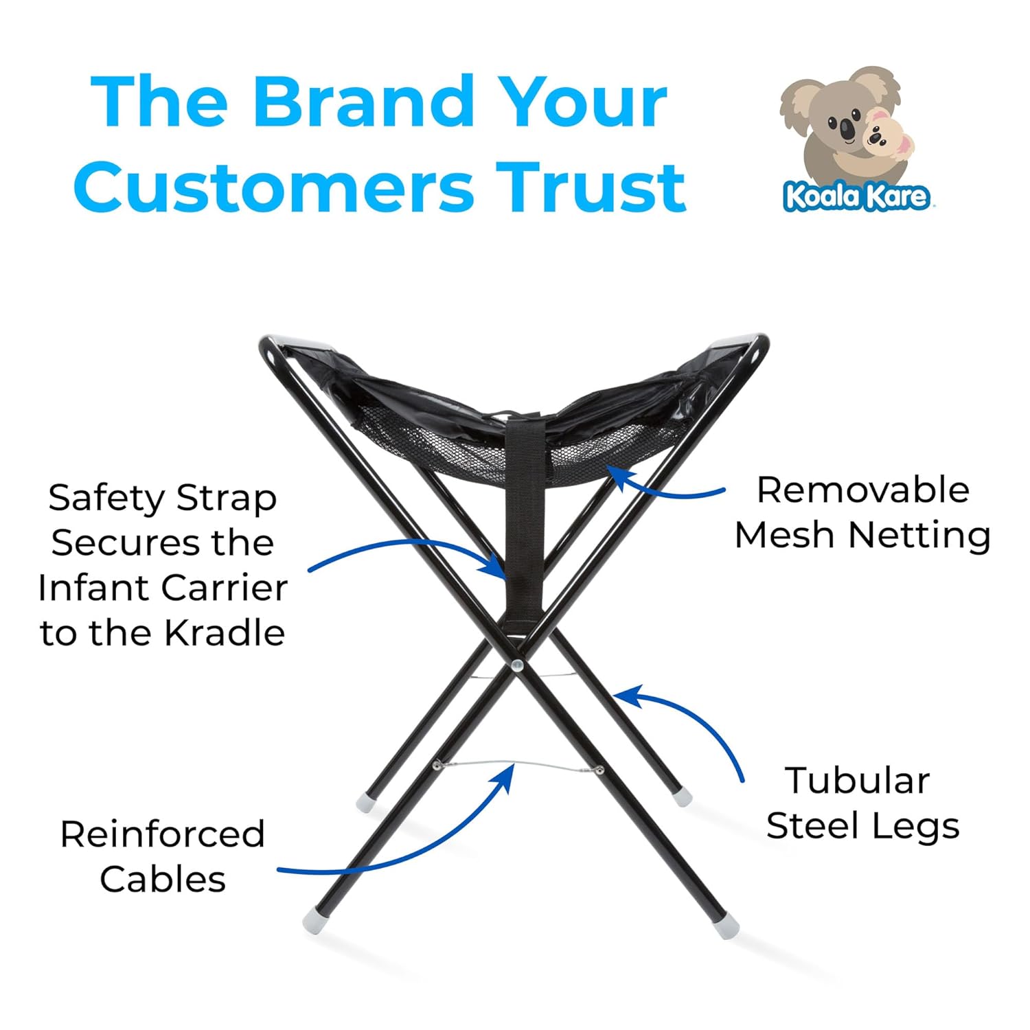 Koala Kare Infant Seat Kradle (Black) Infant Seat Kradle - KB115-02