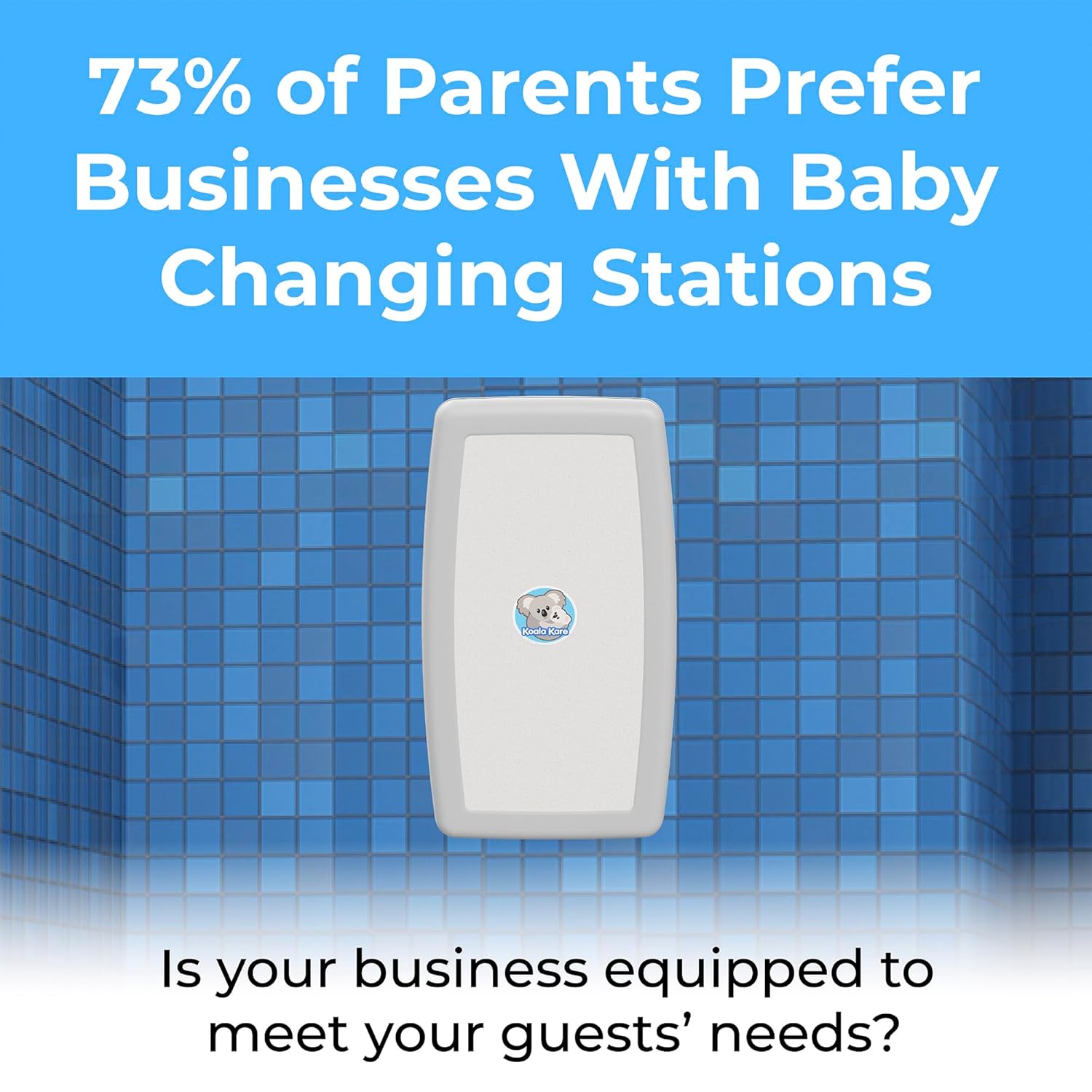 Koala Kare KB301-05 White Granite Vertical Baby Changing Station, Surface-Mounted