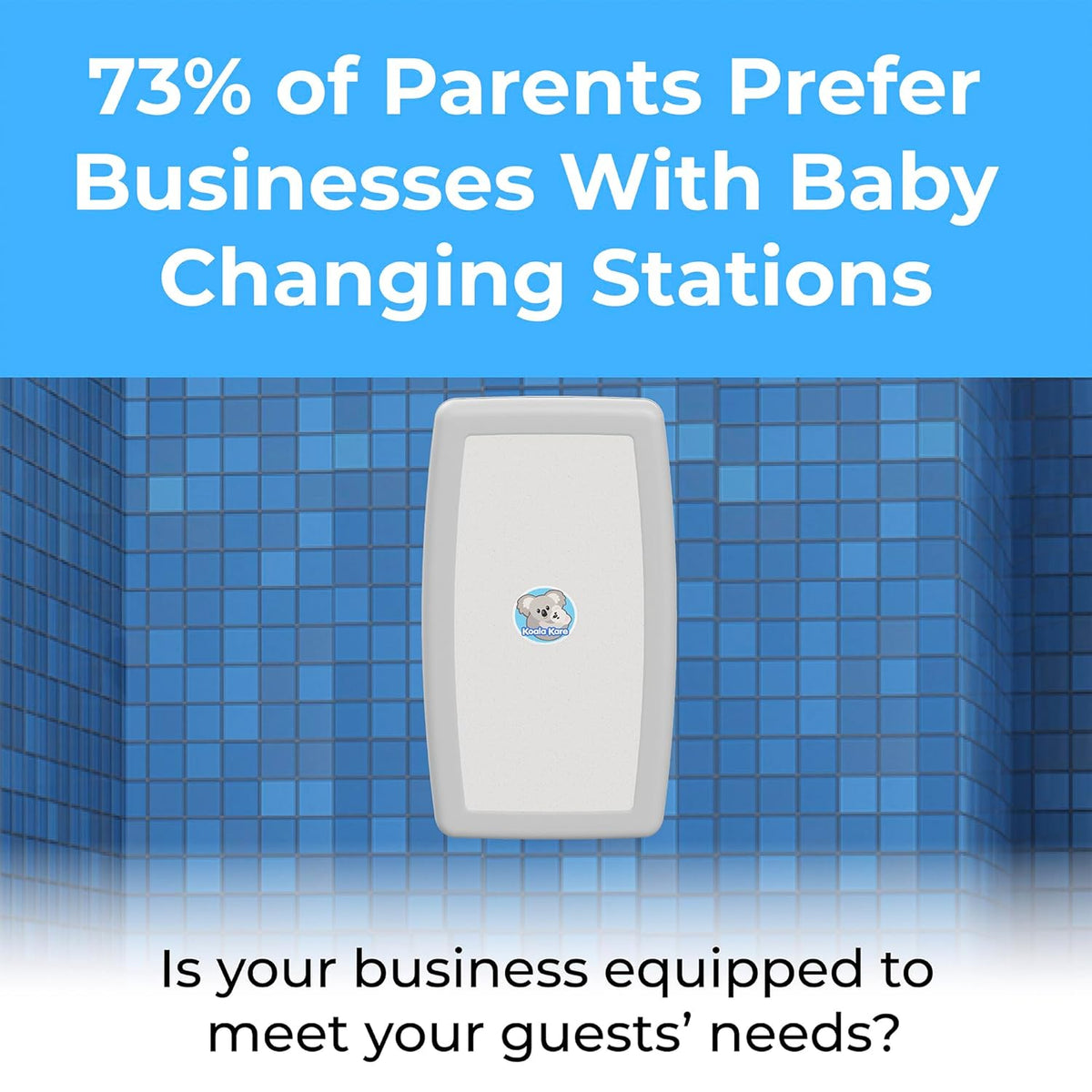 Koala Kare KB301-05 White Granite Vertical Baby Changing Station, Surface-Mounted
