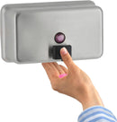 Bobrick B-2112 Commercial Liquid Soap Dispenser, Surface-Mounted, Manual-Push, Stainless Steel - 40 Oz