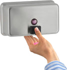 Bobrick B-2112 Commercial Liquid Soap Dispenser, Surface-Mounted, Manual-Push, Stainless Steel - 40 Oz
