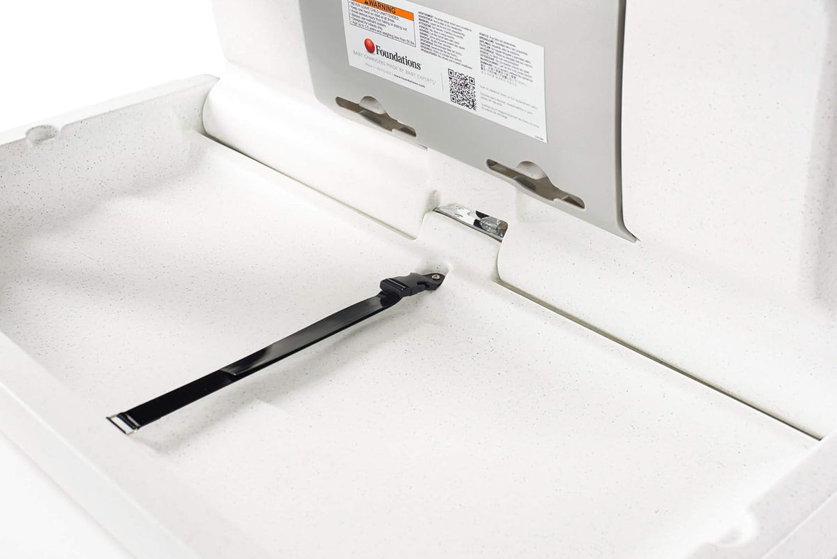 Foundations 200-EH-04 Ultra Horizontal Baby Changing Station (EZ Mount Backer Plate Included), Black / Metallic