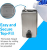 Bobrick B-2111 Commercial Liquid Soap Dispenser, Surface-Mounted, Manual-Push, Stainless Steel - 40 Oz