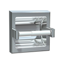 ASI 7402-BSM Toilet Tissue Holder - Single - Bright Stainless Steel - Surface Mounted  (ASI 39 Dry Wall Clamp & ASI R-009 Theft Resistant Spindles Not Included - Please Order Separately as Needed)