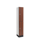 Alpine ALP701-W-1 2-Tier Single Column Locker, Walnut