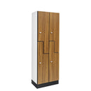Alpine ALP701-Z-O-2 2-Tier Z-Style Locker, Double Column, Oak