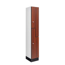 Alpine ALP701-Z-W-1 2-Tier Z-Style Locker, Single Column, Walnut