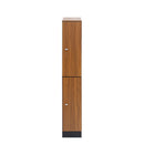 Alpine 701-O-1-SPO-MK 2-Tier Wood Locker with End Panel, Single Column, Oak