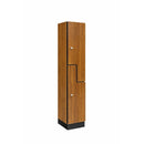 Alpine 701-Z-O-1-SPO-MK 2-Tier Z-Style Wood Locker with End Panel, Single Column, Oak