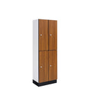 Alpine ALP701-O-2 2-Tier Double Column Locker, Oak