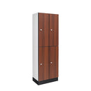 Alpine ALP701-W-2 2-Tier Double Column Locker, Walnut