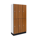 Alpine ALP701-O-3 2-Tier Triple Column Locker, Oak